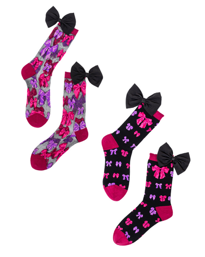 Sock candy big bow energy girly bow socks for women